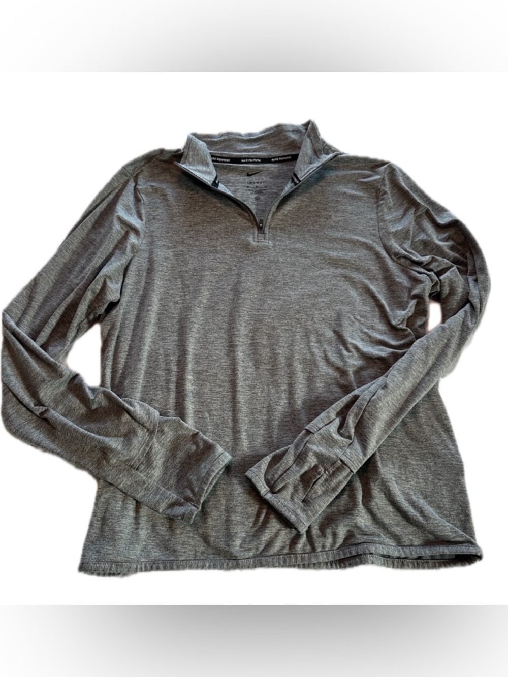 Nike Women's Gray Quarter-Zip Pullover Sweatshirt